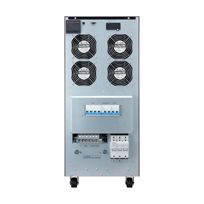Eaton 9E15Ki 16/9dk Online UPS yandan ya da arkadan görünüm
