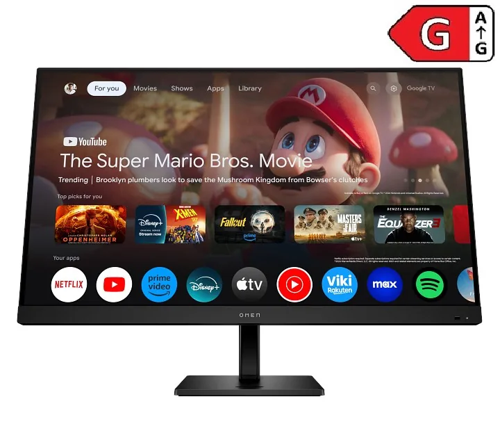 HP OMEN 4K Oyuncu Monitörü önden görünüm