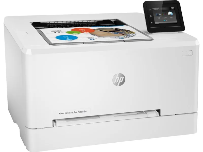 HP Pro M255dw Renkli Lazer Yazıcı farklı açıdan görünüm