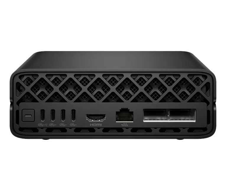HP ZGX Nano G1n GB10 128 GB/4 TB yandan ya da arkadan görünüm