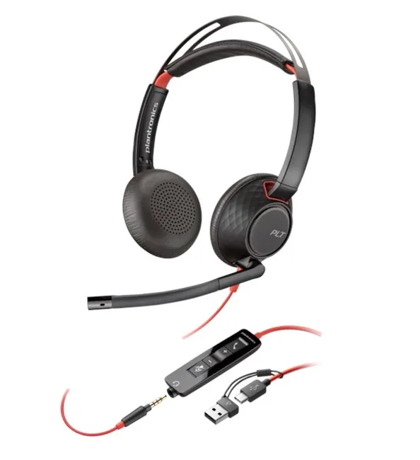 Poly Blackwire 5220 Stereo Mikrofonlu Kulaklık önden görünüm