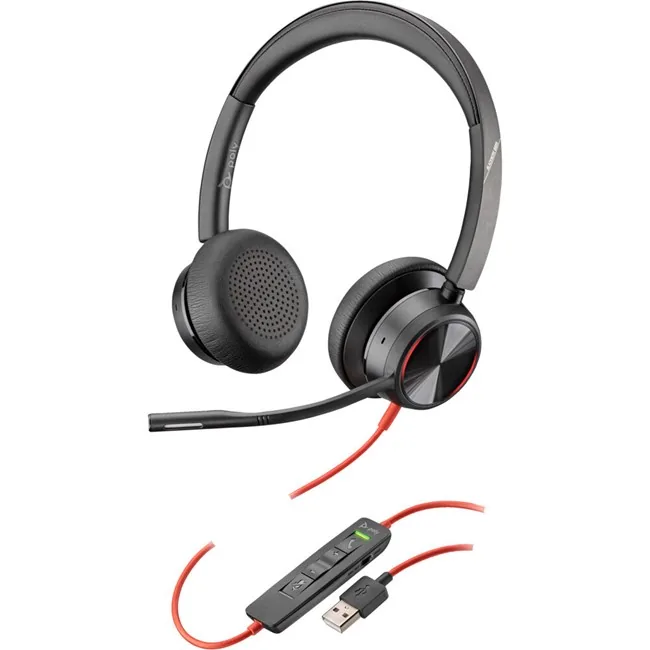 Poly Blackwire 8225 Mikrofonlu Stereo Kulaklık önden görünüm