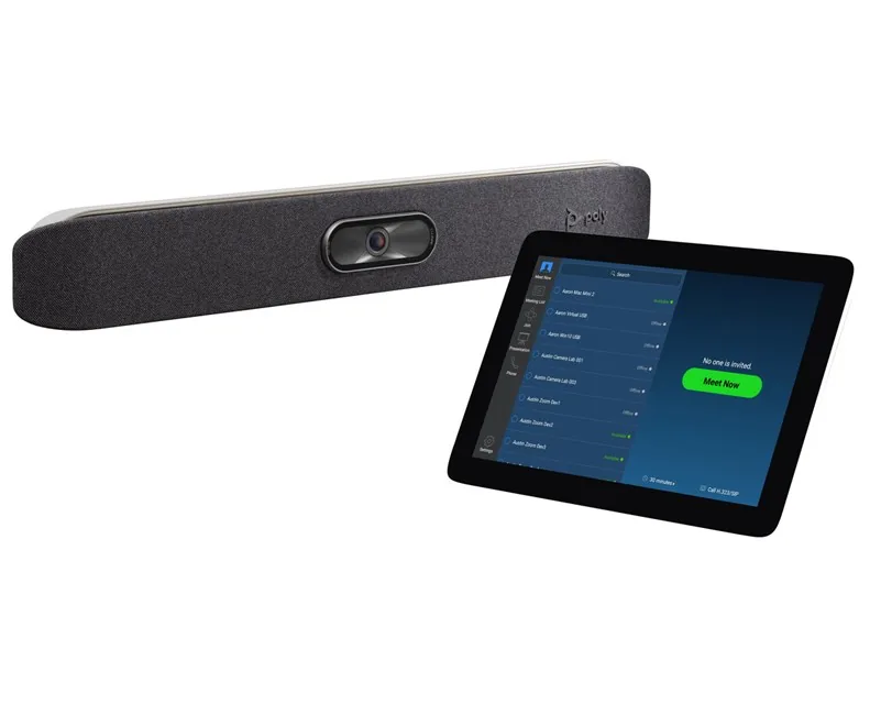 Poly Studio X30 Video Bar & TC8 Kontrol Ünitesi önden görünüm
