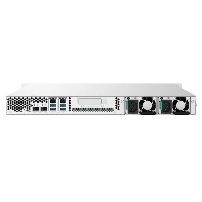 QNAP TS-432PXU-RP-2GB Rack NAS 1U yandan ya da arkadan görünüm