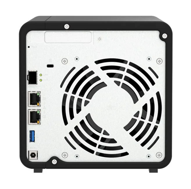 QNAP TS-432X-4GB (4x3.5") Tower NAS yandan ya da arkadan görünüm