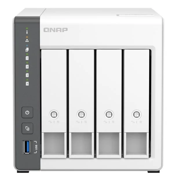 QNAP TS-433-4GB (4x3.5") Tower NAS farklı açıdan görünüm