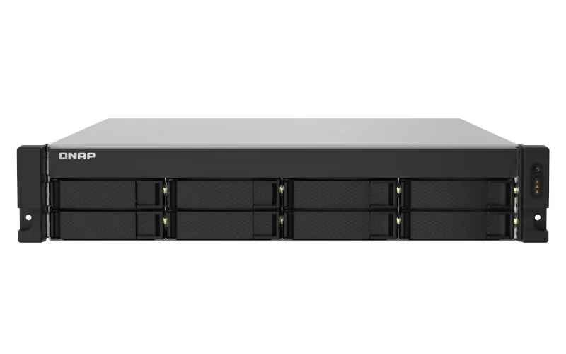 QNAP TS-832PXU-RP-4GB Rack NAS 2U önden görünüm