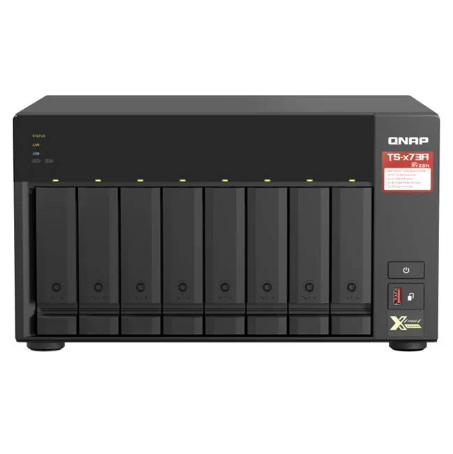 QNAP TS-873A-8GB Tower NAS önden görünüm