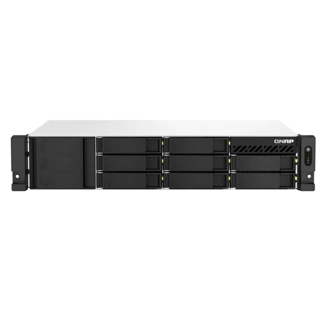 QNAP TS-873AeU-RP-4G Rack NAS 2U önden görünüm