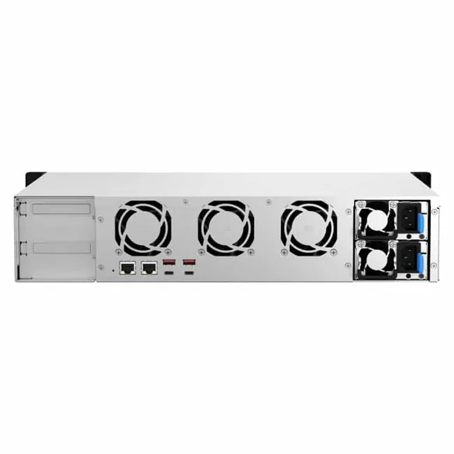 QNAP TS-873AeU-RP-4G Rack NAS 2U yandan ya da arkadan görünüm