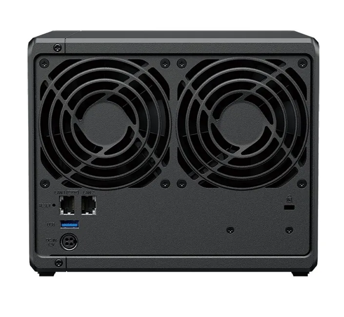 Synology DS425PLUS Tower NAS yandan ya da arkadan görünüm