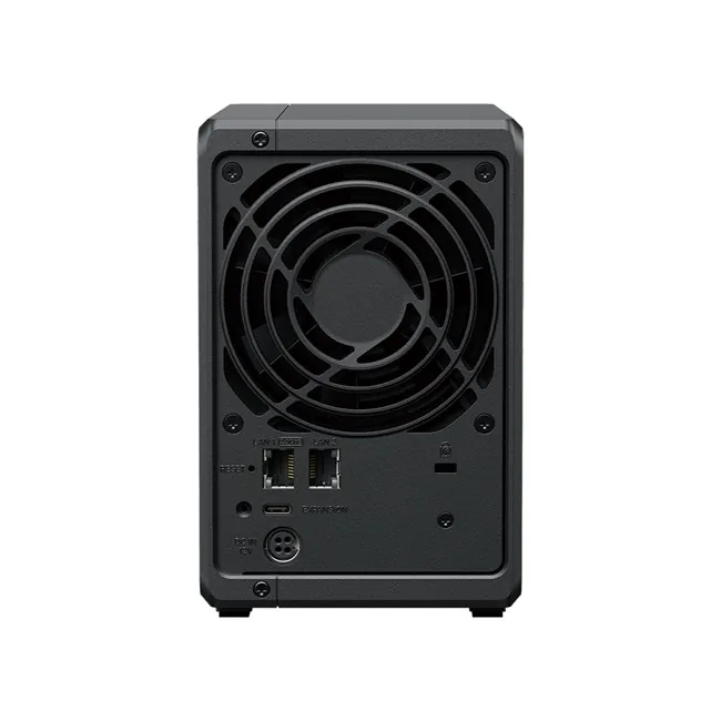 Synology DS725PLUS 4GB Tower NAS yandan ya da arkadan görünüm