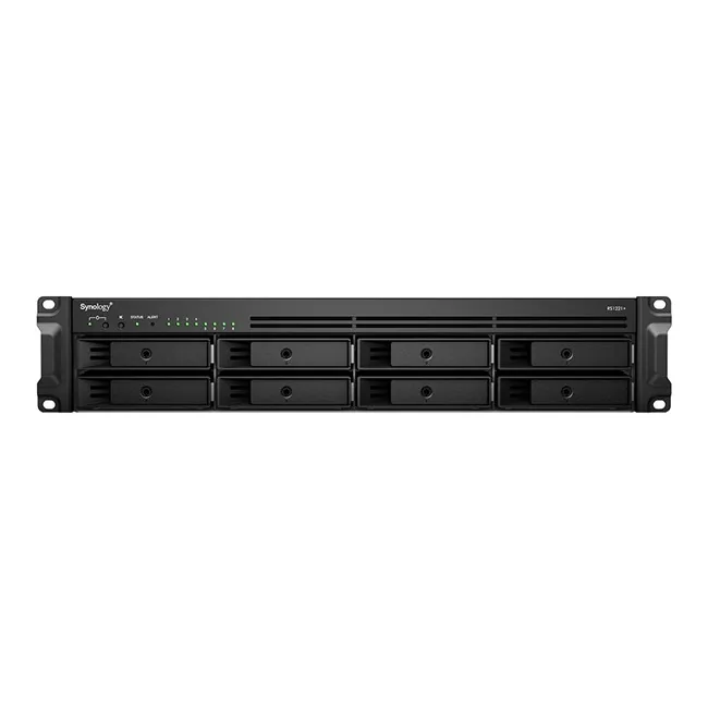 Synology RS1221RPPLUS Rack NAS 2U önden görünüm