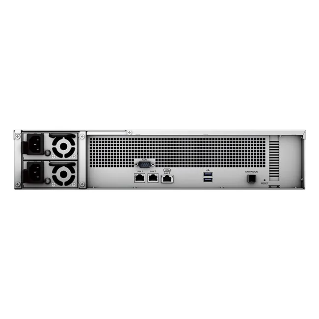 Synology RS2423RPPLUS Rack NAS 2U yandan ya da arkadan görünüm