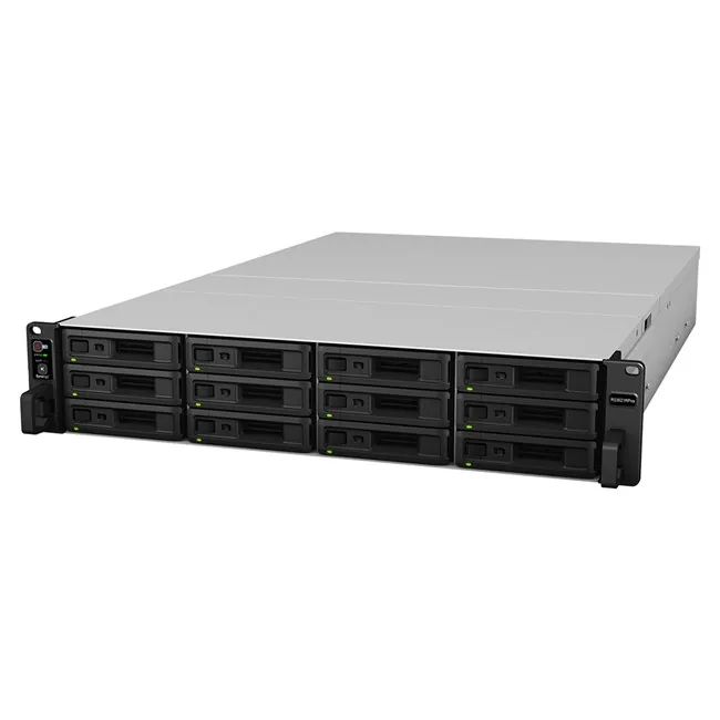 Synology RS3621RPXS Rack NAS 2U yandan ya da arkadan görünüm